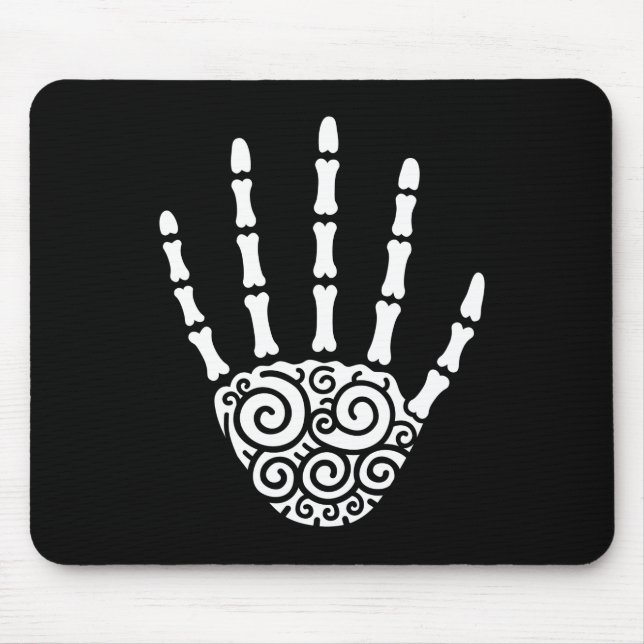 Spiralskeletthand Mousepad (Vorne)