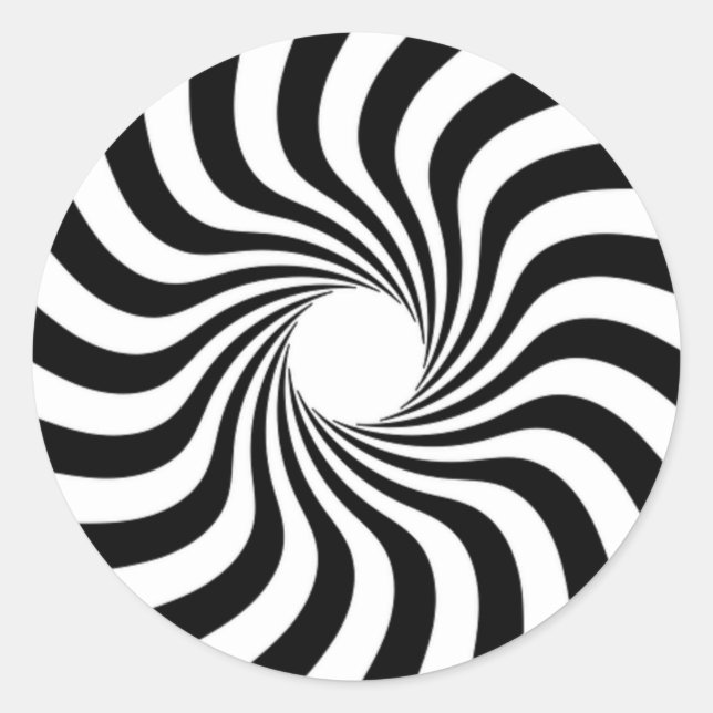 Spiralstäbchen mit Loch Runder Aufkleber (Vorderseite)