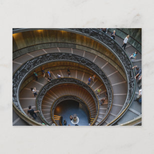 Spiraltreppe des Vatikans Postkarte