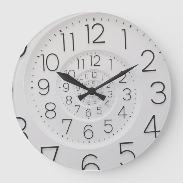 Spiraluosenuhr Große Wanduhr (Vorderseite)