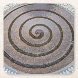 Spiralwasserbrunnen - Koln, Deutschland - Unterset Rechteckiger Pappuntersetzer