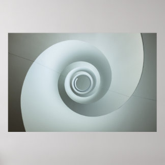 Spiralweiße und graue Abbildung Poster