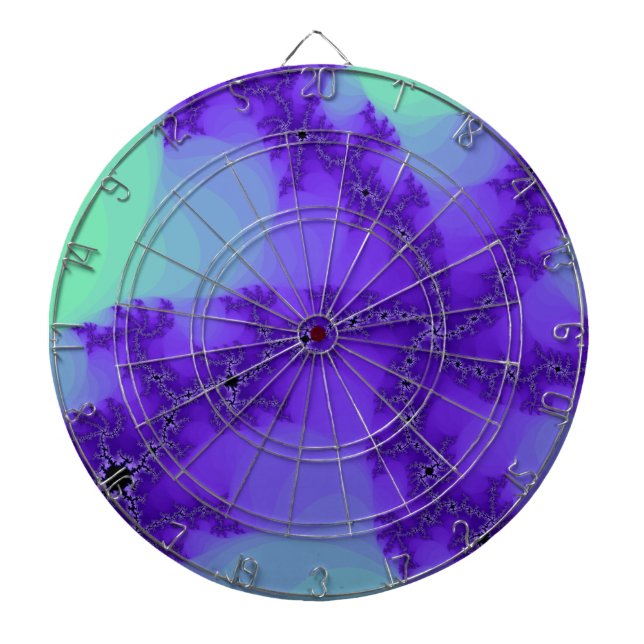 Spiralwellen Fraktal Dartboard Dartscheibe (vorne)
