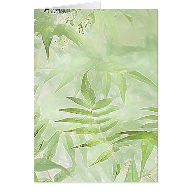 Spirea Blätter - Digitale Kunstkarte (Vorne)