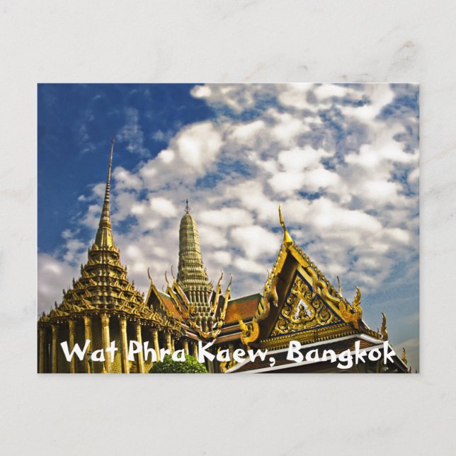 Spires of Wat Phra Kaew Postkarte (Vorderseite)