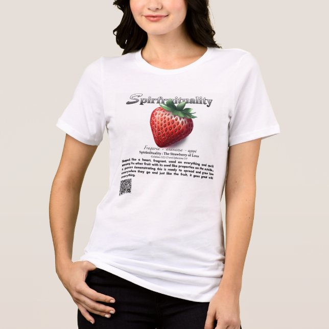 Spirfruituality : The Strawberry of Love T-Shirt Tri-Blend Shirt (Vorderseite)