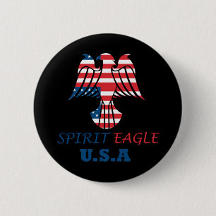 Spirit Adler USA Flagge Button