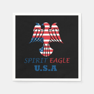 Spirit Adler USA Flagge Serviette