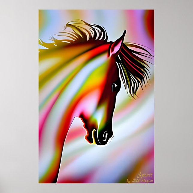 Spirit - AI Fantasy Art Print Horst Poster (Vorne)