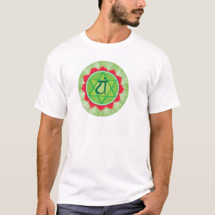 Spirit Anahata Chakra Men's Basic T - Shirt, White T-Shirt