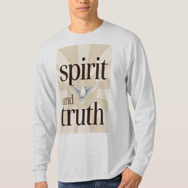 Spirit and Truth Christian Men's Long Sleeve Tee (Vorderseite)