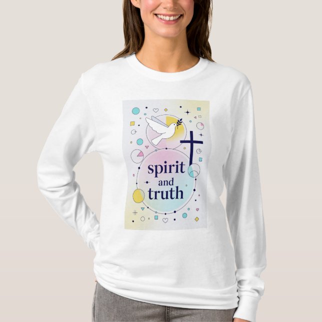 Spirit and Truth Christian Women's Long Sleeve Tee (Vorderseite)