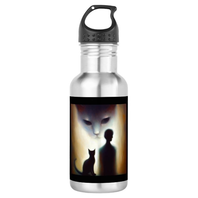 Spirit Animal Cat 2 Edelstahlflasche (Vorderseite)