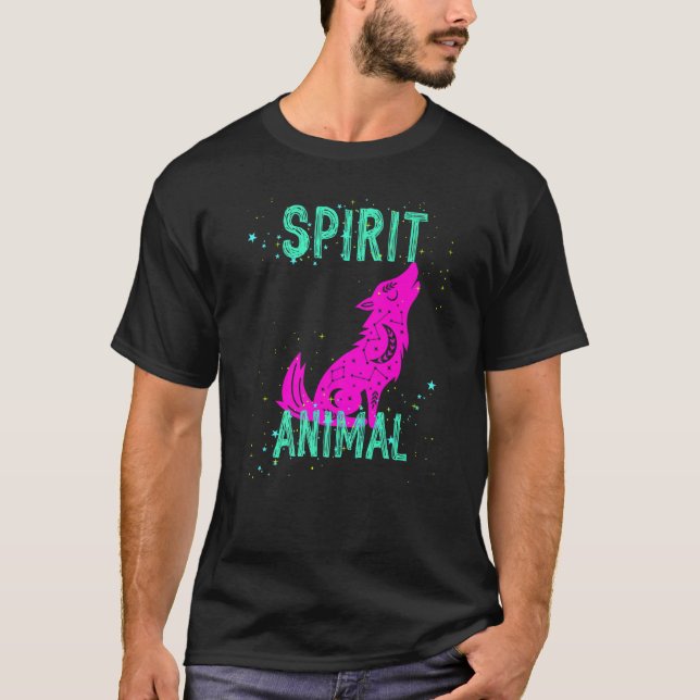 Spirit Animal Celestial Wolf Animals Comfort Cute  T-Shirt (Vorderseite)