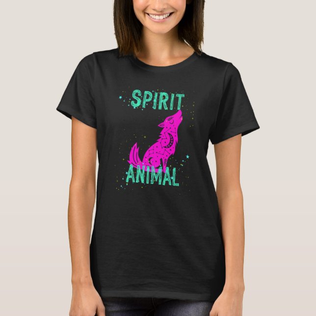 Spirit Animal Celestial Wolf Animals Comfort Cute  T-Shirt (Vorderseite)