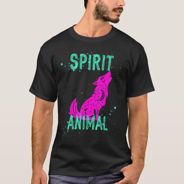 Spirit Animal Celestial Wolf Animals Comfort Cute  T-Shirt (Vorderseite)
