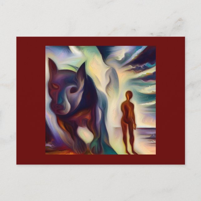 Spirit Animal Dog 2 Postkarte (Vorderseite)