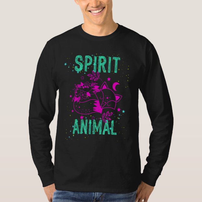 Spirit Animal Fox Lover Pink Animals Comfort Cute  T-Shirt (Vorderseite)