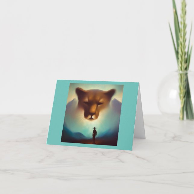 Spirit Animal Mountain Lion 3 Karte (Vorderseite)