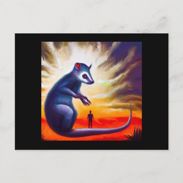 Spirit Animal Opossum 2 Postkarte (Vorderseite)