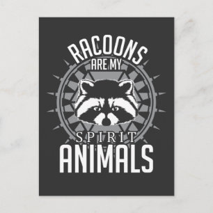 Spirit Animal Racoon Gift - Zookeeper Postkarte