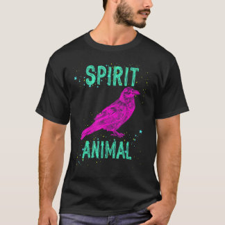 Spirit Animal Raven Lover Pink Animals Comfort Cut T-Shirt