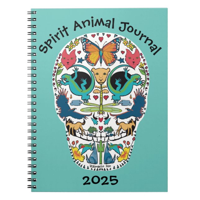 Spirit Animal Sugar Skull Notebook Journal Notizblock (Vorderseite)