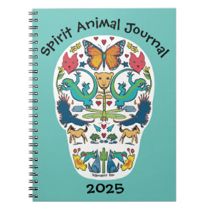 Spirit Animal Sugar Skull Notebook Journal Notizblock