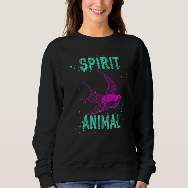 Spirit Animal Swallow Bird Pink Animals Comfort Cu Sweatshirt (Vorderseite)