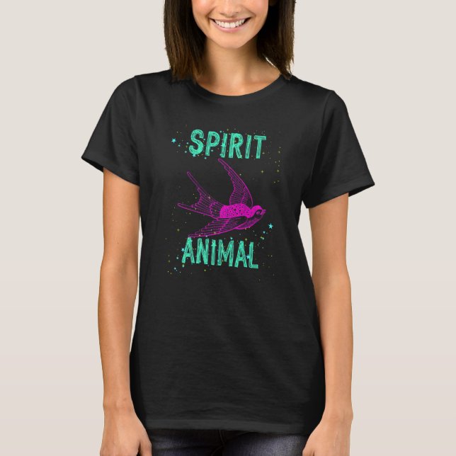 Spirit Animal Swallow Bird Pink Animals Comfort Cu T-Shirt (Vorderseite)
