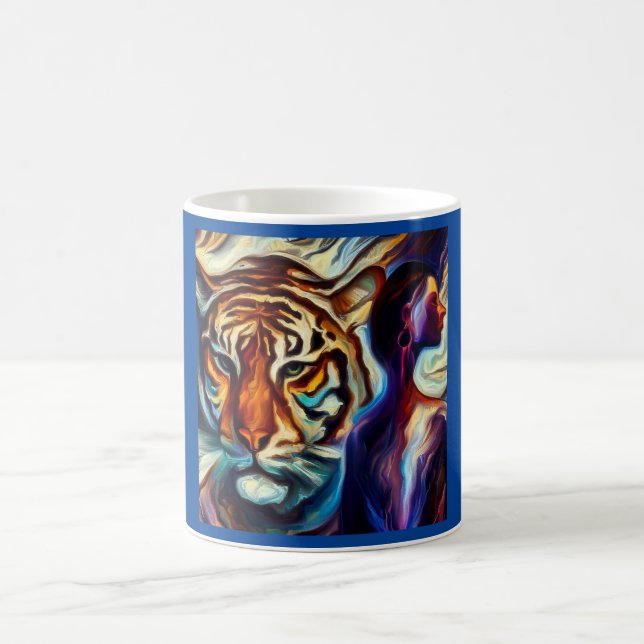 Spirit Animal Tiger 3 Kaffeetasse (Mittel)