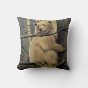 Spirit Bear Art Pillow Custom Kermode Bears Pillow Kissen