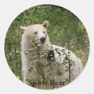 "Spirit Bear"-Geschenke Runder Aufkleber