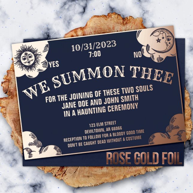 Spirit Board Gothic & Halloween Hochzeit oder Dusc Folieneinladung (Von Creator hochgeladen)