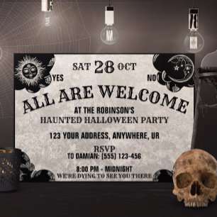 Spirit Board Gothic Spooky Witchy Halloween-Party Einladung