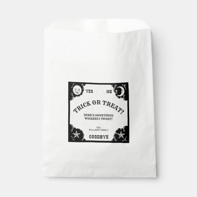 Spirit Board Halloween Favor Bags Geschenktütchen (Vorderseite)