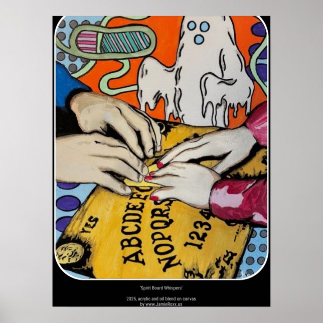 "Spirit Board Whispers" Gemälde auf einem Poster (Vorne)