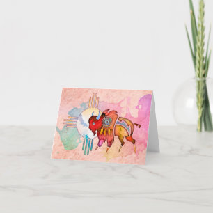 Spirit Buffalo Blank Notecard Karte