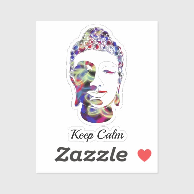 Spirit Butterfly abstrakt gezeichnet Buddha-Silhou Aufkleber (Blatt)