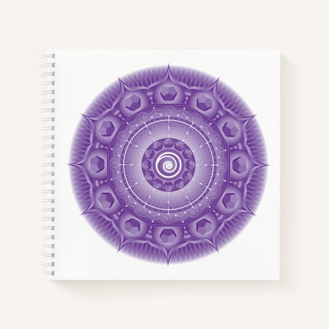 Spirit Dodecahedron Mandala Square Notebook Notizbuch (Vorderseite)