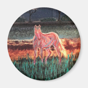 Spirit Dream Horse, gemalt Magnet