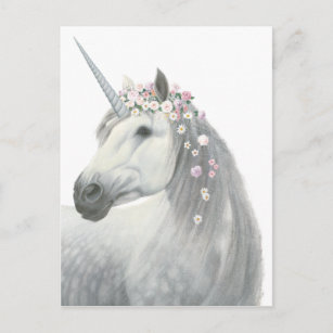 Spirit Einhorn mit Blume in Mane Postkarte