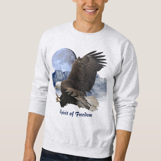 SPIRIT FREEDOM Bald Eagle Wildlife Apparel Sweatshirt (Vorderseite)