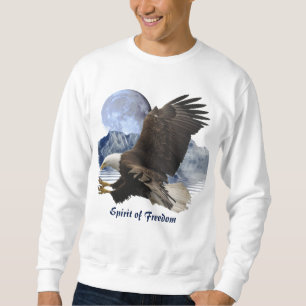 SPIRIT FREEDOM Bald Eagle Wildlife Apparel Sweatshirt