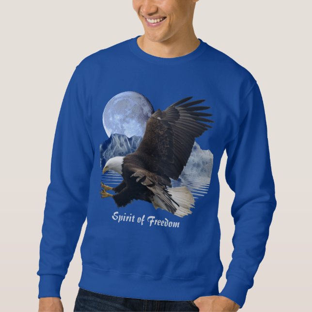 SPIRIT FREEDOM Bald Eagle Wildlife Apparel Sweatshirt (Vorderseite)