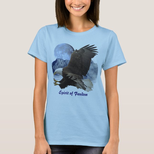 SPIRIT FREEDOM Bald Eagle Wildlife Apparel T-Shirt (Vorderseite)