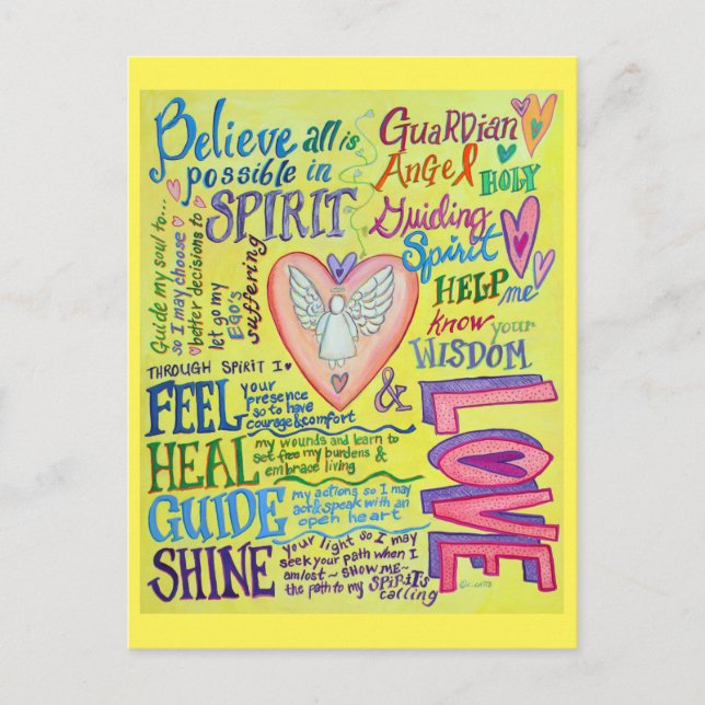 Spirit Gebet Inspiration Art Postkarten (Vorderseite)