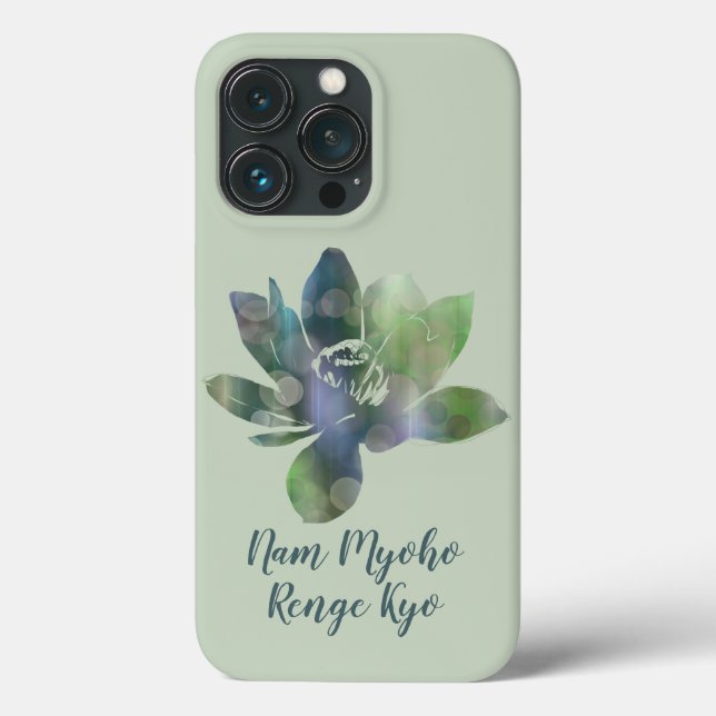 Spirit Green Circle Lotus Blume Nam Myoho Renge Case-Mate iPhone Hülle (Rückseite)