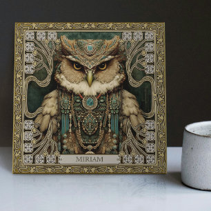 Spirit Guardian Owl: Personalisierte Stammestümpfe Fliese