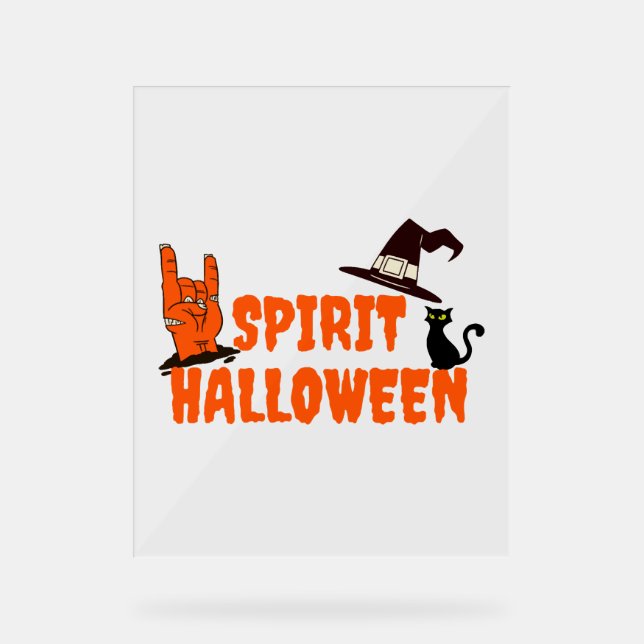 Spirit Halloween Acrylschild (Vorderseite)